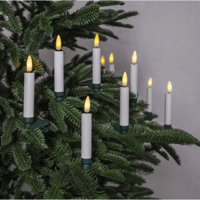 Flamme 10LED Grøn Fra Star Trading - Lysene med 3D-lys ser realistiske ud og har en smuk gl&oslash;d.
