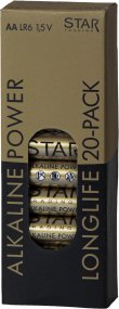 Batteri 20-pk AA 1,5V Power Alkaline Guld Fra Star Trading - 