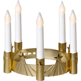 Luciakrone Guld Fra Star Trading - Justerbar omkreds mellem ca.