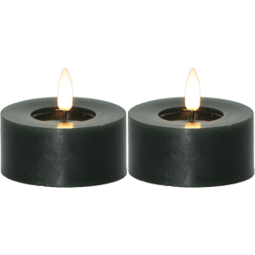 LED Telys Flamme Flow Grøn Fra Star Trading - Den har en timerfunktion og n&aring;r kontakten er t&aelig;ndt; timer-tilstanden lyser op i 6 timer t&aelig;ndt, 18 timer slukket, gentagne gange, hvis du v&aelig;lger t&aelig;ndt tilstand, t&aelig;nder du stearinlysene i omkring 400 timer.