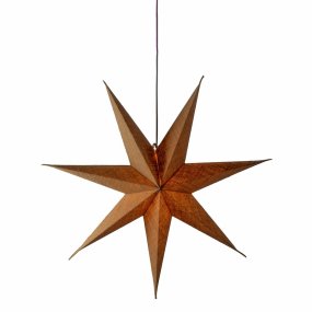 Papirstjerne Ø60 Natur Fra Konstsmide - Smuk papirstjerne i naturlig farve, 60 cm i diameter &ndash; En stilfuld juledekoration med et rustikt pr&aelig;g.