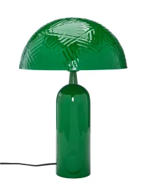 Carter 45cm Grøn bordlampe Fra PR Home - Carter er lavet af metal i en blank grøn finish, skærmen er 31 cm i diameter og har et dekorativt hamret mønster.