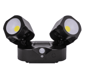 Batterilampe Med Sensor Sort udendørslampe Fra Airam - N&aring;r kontakten er i On-positionen, lyser lampen i 30 sekunder, n&aring;r den registrerer bev&aelig;gelse og slukker, hvis der ikke registreres bev&aelig;gelse i fem sekunder derefter.