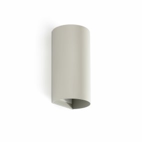 Sole 15cm Grå væglampe Fra Faro Barcelona - Den f&aring;s i to st&oslash;rrelser og kan lyse i en eller to retninger, hvilket g&oslash;r den ideel til gange og mindre rum.