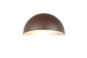 Maas 27cm Rusten brun udendørslampe Fra Trio Lighting - Maas er en stilfuld v&aelig;glampe med en bl&oslash;dt afrundet form i en moderne rustbrun nuance.