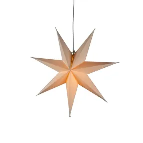 Papirstjerne Ø78 Hvid Fra Konstsmide - Smukke papirstjerner i hvid klassisk farve, 60 cm i diameter &ndash; en stilfuld juledekoration med et rustikt pr&aelig;g.