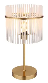 Gorley 55cm Guld bordlampe Fra Globo Lighting - Med sitt genomt&auml;nkta utf&ouml;rande och h&ouml;gkvalitativa material sm&auml;lter Gorley harmoniskt in i moderna inredningsstilar och ger varje rum en stilfull touch.