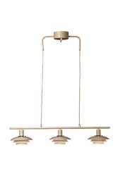 Epsilon 86cm Beige loftslampe Fra Aneta Lighting - Udskiftelige detaljer i krom og mat messing medfølger efter eget valg.