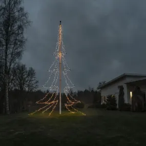 Flagstangslys amber 13m Sort Fra Konstsmide - Perfekt til dig, der &oslash;nsker stilfuld og effektiv julebelysning omkring flagstangen.