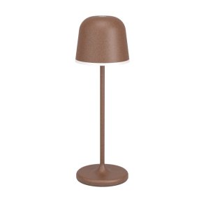 Mannera 34cm Rusten brun bærbar Fra Eglo - Den oplades nemt med det medfølgende USB-kabel, hvilket gør den nem at tage med overalt - uanset om du er på terrassen, i haven eller på skovtur.