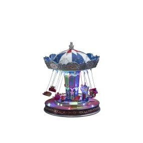 Mekanisk Juledekoration Med Karrusel 27cm Flerfarvet Fra Konstsmide - Med bev&aelig;gelige dele og skarpe LED-lys skaber det en festlig og nostalgisk f&oslash;lelse.