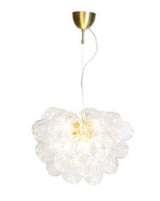 Gross Ø50 Gennemsigtig loftslampe Fra By Rydéns - Fork&aelig;l dig selv med h&oslash;jden af luksus og stil med Gross loftlampen &Oslash;50cm, en flydende sky af 37 gennemsigtige, h&aring;ndbl&aelig;ste glaskupler, der ligner atomer og afgiver en vidunderlig shimmer.