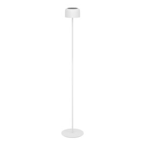 Roccanova 120cm Hvid solcellelampe Fra Eglo - Roccanova er en stilfuld, solcelledrevet gulvlampe, der kombinerer form og funktion til både indendørs og udendørs brug.