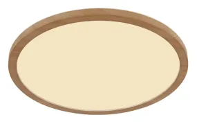 Sapana Ø42 Træ badeværelseslampe Fra Globo Lighting - Lampan &auml;r tillverkad av tr&auml;inspirerad och vit plast, vilket ger ett mjukt och bl&auml;ndfritt ljus.