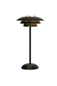 Epsilon 37cm Sort bærbar Fra Aneta Lighting - Epsilon er en elegant, b&aelig;rbar bordlampe til indend&oslash;rs brug med et tidl&oslash;st design og en ber&oslash;ringsd&aelig;mper diskret placeret p&aring; bunden.