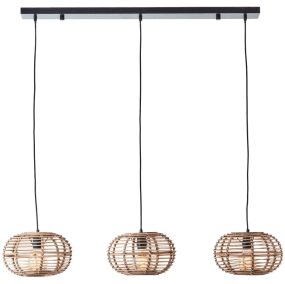 Woodball 110cm Natur loftslampe Fra Brilliant - Woodball er en moderne pendellampe med et skandinavisk design.