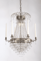 Empire Classic Ø55 Antik messing krystal Fra Norrsken Design - Den antikke messingfinish giver en følelse af historisk charme og luksus, hvilket gør den til en perfekt detalje i både klassiske og moderne miljøer.
