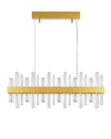 Triumph 80cm Messing loftslampe Fra By Rydéns - Den er et sandt blikfang og giver rummet en luksuri&oslash;s fornemmelse, perfekt til dem, der &oslash;nsker at l&oslash;fte interi&oslash;ret med noget unikt og smagfuldt.