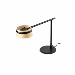 Loop 65cm Træ Fra Faro Barcelona - Loop LED kombinerer funktion, naturlige materialer og tidl&oslash;s form p&aring; en harmonisk m&aring;de.