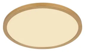 Sapana Ø30 Messing badeværelseslampe Fra Globo Lighting - Lampan &auml;r tillverkad av matt m&auml;ssingsf&auml;rgad och vit plast, vilket ger ett mjukt och bl&auml;ndfritt ljus.