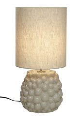 Bubbles 48cm Naturlig hvid bordlampe Fra Aneta Lighting - Den spændende Bubbles bordlampe har en unik glaslampefod med en tekstur af forskelligt formede bobler.