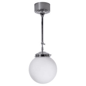 Mora Ø20 Chrom plafond Fra Armaturhantverk - Klassisk loftslampe med justerbar oph&aelig;ngning i krom.