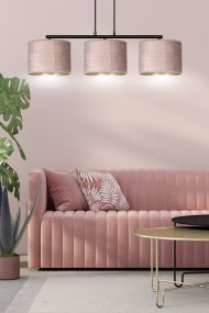 Hilde 72cm Lyserød loftslampe Fra Emibig Lighting - Den enkle konstruktion og elegante farvesammens&aelig;tning g&oslash;r Hilde til et alsidigt valg, der passer ind i mange forskellige rum og stilarter.