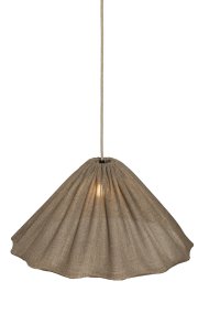 Fuji Skærm Ekskl. Ophæng Ø58 Brun loftslampe Fra Alde & Lind - Fuji loftslampen med sin b&oslash;lgede kant giver ethvert rum en unik og hyggelig fornemmelse.