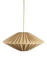 Figo Skærm Ekskl. Ophæng Ø58 Sand loftslampe Fra Alde & Lind - Stoffet er lavet af genbrugspolyester, men har et flot "h&oslash;rlook" i farven "sand".