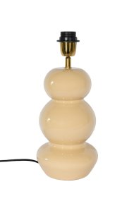 Becca 36cm Beige lampefod Fra Alde & Lind - Becca er en dekorativ lampefod i metal med en blød beige farve og en blank, emaljelignende finish.
