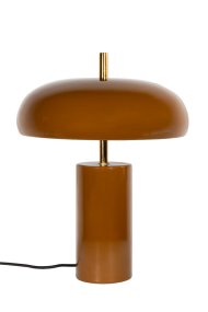 Lex 40cm Brun bordlampe Fra Alde & Lind - Lex er en moderne bordlampe i metal med en varm brun farve og en højglans, emaljelignende finish.