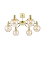 Ambra Ø75 Messing Fra Markslöjd - Ambra er en stor og imponerende loftslampe med en ramme i messingfinish.