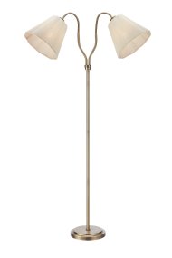 Veya 2 Antik messing gulvlampe Fra Markslöjd - Veya er en elegant gulvlampe med et tidl&oslash;st design og klassiske detaljer.