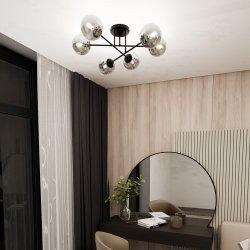 Roma Ø75 Røgfarvet plafond Fra Emibig Lighting - Roma loftslampe er en fremragende løsning til alle stilarter, der har brug for ekstra belysning.