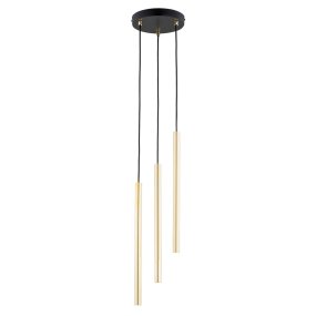 Selter Ø20 Guld Fra Emibig Lighting - De guldfarvede r&oslash;r, der udg&oslash;r lampens krop, giver den en unik shimmer og en elegant f&oslash;lelse.