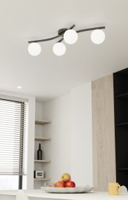 Opus 84cm Hvid Fra Emibig Lighting - Den enkle form og opalglaskupler giver rummet en bl&oslash;dhed og lethed, mens lampen spreder et behageligt, diffust lys.