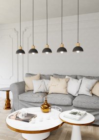 Seco 116cm Sort Fra Emibig Lighting - Perfekt til stuer, spisepladser eller k&oslash;kkener &ndash; Seco skaber harmoni og en hyggelig nordisk atmosf&aelig;re i rummet.
