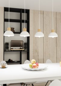 Seco 90cm Hvid loftslampe Fra Emibig Lighting - Perfekt til stuer, spisepladser eller køkkener – Seco skaber harmoni og en hyggelig nordisk atmosfære i rummet.