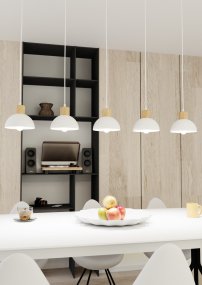 Seco 116cm Hvid Fra Emibig Lighting - Perfekt til stuer, spisepladser eller k&oslash;kkener &ndash; Seco skaber harmoni og en hyggelig nordisk atmosf&aelig;re i rummet.