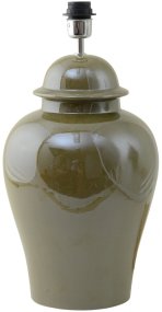 Ming 50cm Olivgrön lampefod Fra Hallbergs - Ming &auml;r en stilfull lampfot i keramik med en klassisk, mjukt rundad form.