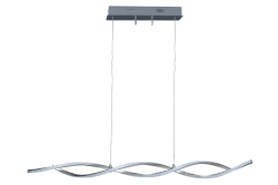 Swirl 110cm Stål loftslampe Fra Aneta Lighting - Tagskålen på&aring; lampen er lavet af metal med krogophæng og klemrække, lampestik kan monteres.