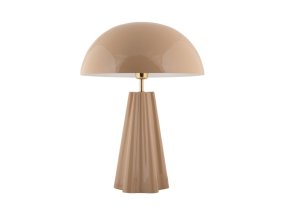 Amplio 55cm Beige Fra Leitmotiv - Den er lavet af metal med en blank beige finish og elegante messingdetaljer, der giver et sofistikeret udtryk.