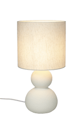 Kalamata 42cm Naturlig hvid bordlampe Fra Aneta Lighting - Kalamata er en stilfuld og elegant keramisk bordlampe.