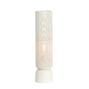 Lezuza 60cm Cremet hvid bordlampe Fra Light & Living - Det luftige design giver et smukt lysspil og passer perfekt ind i både moderne og klassiske interiører.