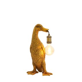 Duck 48cm Antik guld bordlampe Fra Light & Living - 