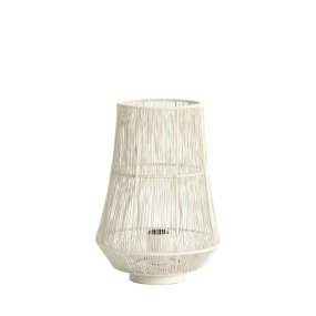 Banjar 33cm Cremet hvid bordlampe Fra Light & Living - 