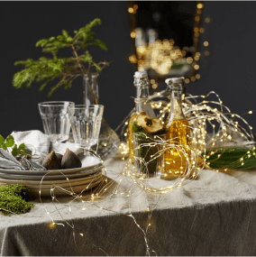 Lyskæde Dew Drop Sølv Fra Star Trading - 