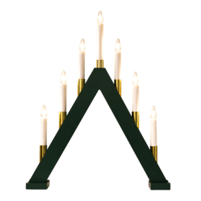 Hilda 7 Mørkegrøn Fra Pixie Design - Hilda passer flot i vinduet og spreder et stemningsfuldt sk&aelig;r i advent og jul.