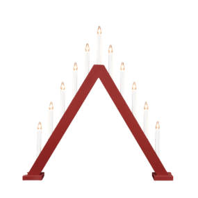 Nova 11 RØD Fra Pixie Design - Nova er en klassisk tr&aelig;lysestage med elleve lys og en smuk r&oslash;d farve, der minder om traditionelle julefejringer.