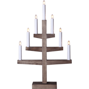 Trapp Brun Fra Star Trading - Stil lysestagen fx i vinduet for at skabe en hyggelig adventsstemning i hjemmet.